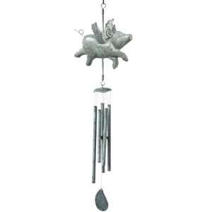   Copper When Pigs Fly Outdoor Patio Garden Wind Chime