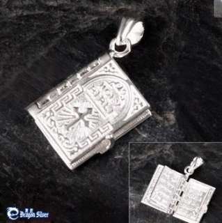 Sterling silver .925 Holy Bible necklace & pendant  