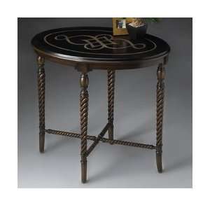 Butler Antique Brass Finished Highlights Accent Table 