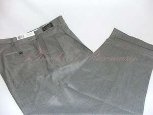   Wool Pleated Cuff Relax Fit Dress Pants Gray 36x30 039304347870  