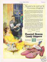 1926 VINTAGE AD   DANIEL GREEN COMFY SLIPPERS #12  