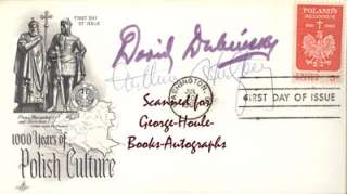 DAVID DUBINSKY   ARTHUR HERZBERG. First DayCover for the 5 cent Poland 