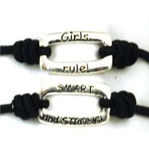  Girls ruleSMART and STRONG Sentiment Bracelet Ashley 