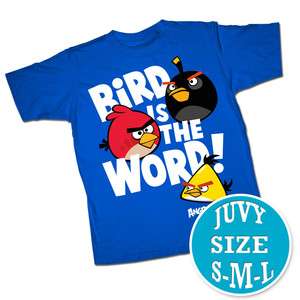 Angry Birds Bird The Word Kids T Shirt Licensed Juvy Size 4 To 7 