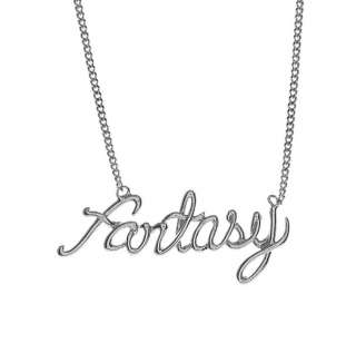 Disney Couture Platinum Plated Fantasy Word Necklace  