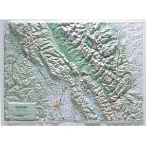   Scientific Raised Relief Map 416 Glacier National Park: Toys & Games