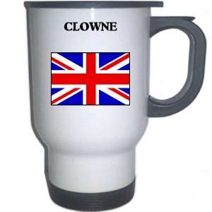  UK/England   CLOWNE White Stainless Steel Mug 