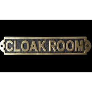  Brass Wall Plaques, Cloak Room Wall Plaque: Home 