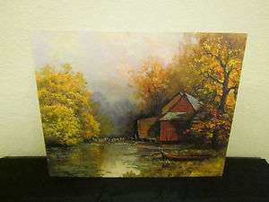 Robert Wood   The Old Mill   USA Lithograph 16 X 20 Country Theme 