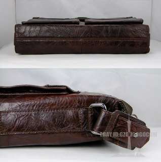   leather shoulder bag messenger briefcase hand bag gift 3912  