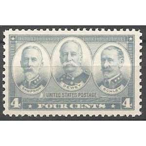  Stamps US Admirals Sampson Dewey Schley Sc A266 