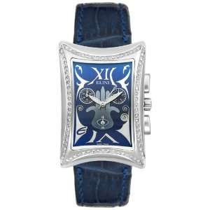  Unisex Nazar Diamond Chronograph Blue Leather Electronics