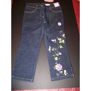  Gymboree Parisian Rose Embroidered Jeans Size 6 NEW 