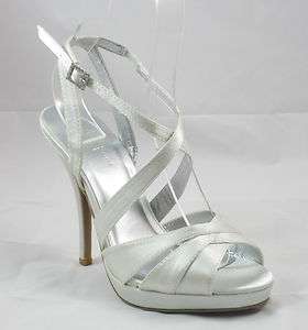 Forever 21 Formal Party Prom Wedding Dress Sandal Shoe Silver Size 6 