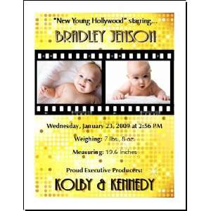  Hollywood Baby Birth or Adoption Announcement Baby