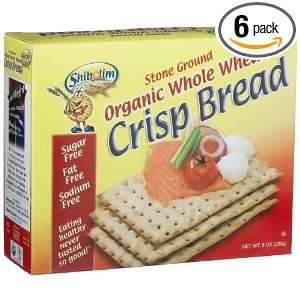 Shibolim Whole Wheat Stone Ground Organic Crisp Bread, 8 Ounce Boxes 