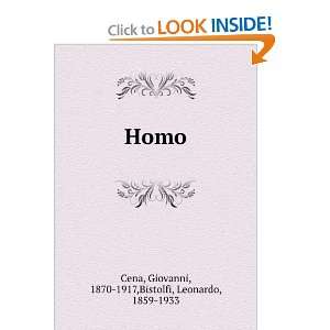    Homo Giovanni, 1870 1917,Bistolfi, Leonardo, 1859 1933 Cena Books