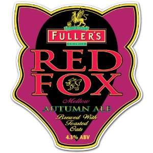  Red Fox Fullers Beer Label Car Bumper Sticker Decal 4.5 