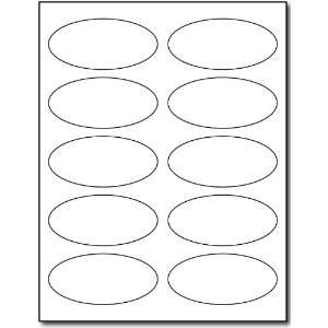  Photo Gloss Oval Labels, 10 up   100 Sheets / 1000 Labels Office