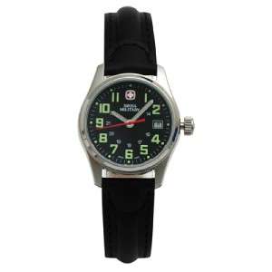   MILITARY WATCH FIELD II 50335 LEATHER STRAP DATE LUMINOUS HANDS  