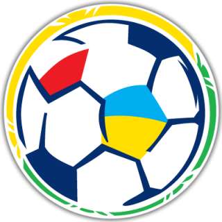 UEFA Euro 2012 Football Soccer sticker 4 x 4  