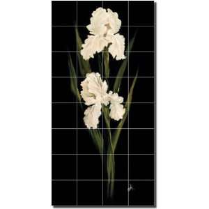  White Iris II by Carolyn Cook   Artwork On Tile Ceramic 