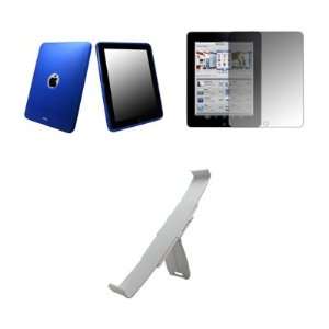 EMPIRE Apple iPad Blue Poly Skin Case + LCD Screen Protector + White 