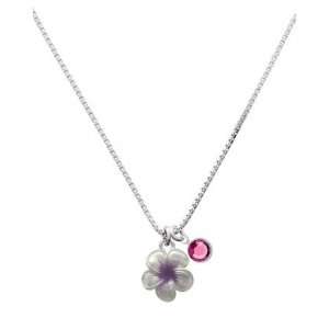   Charm Necklace with Rose Swarovski Crystal Drop [Jewelry] Jewelry