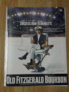   Ad Old Fitzgerald Bourbon Whiskey BILL WIRTZ Chicago Blackhawks NHL