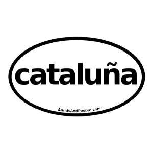  Catalonia in Spanish Black on White Car Bumper Sticker 