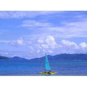 Sailing near Capital of Charlotte Amalie, St. Thomas, US Virgin 