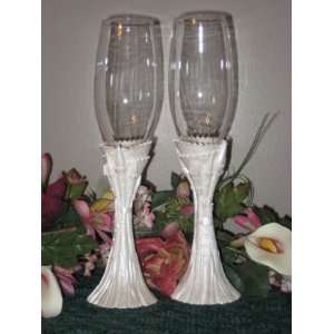  Pearl White Cinderella Castle Toasting Glasses Everything 
