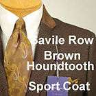 46L SAVILE ROW Mens Sport Coat   2 Button Brown Hound