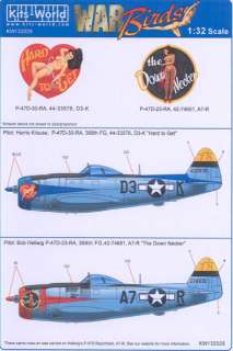 Kits World Decals 1/32 P 47D THUNDERBOLT 368th Fighter Group  