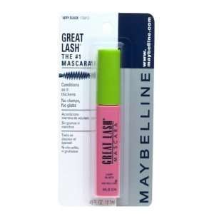 Maybelline Great Lash Mascara, Very Black   0.44 Fluid Ounce, Pack of 