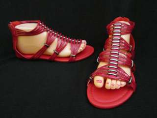 Gladiator Sandals RED/WINE Color Women US Size: 5.5 10  