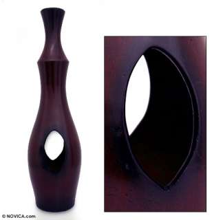 WINE GLAZE~Modern Ceramic Vase Sculpture~Mexico NOVICA  