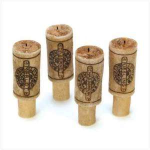 BRAND NEW WINE CONNOISSEUR DECOR CORK CANDLE SET  