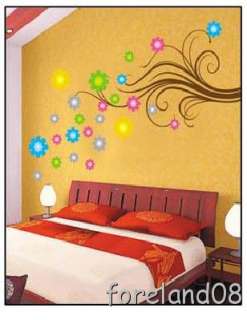 Coloful Flowers Wall Stickers Fashion Room Home Decor  
