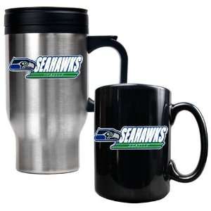  Seattle Seahawks Travel Mug & Ceramic Mug set Sports 