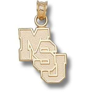   University MSU Stagger Pendant (Gold Plated): Sports & Outdoors