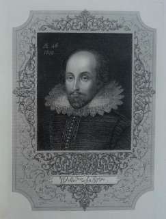 c1870 The PLAYS Of WILLIAM SHAKESPEARE Leather ENGRs Folio  