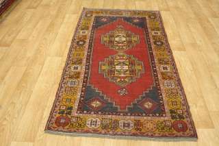 60 Years Old Antique Anatolian Turkish Wool Oriental Area Rug Carpet 