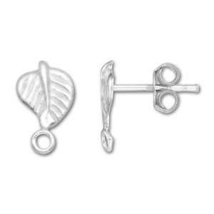 Sterling Silver Leaf Post Earring Arts, Crafts & Sewing
