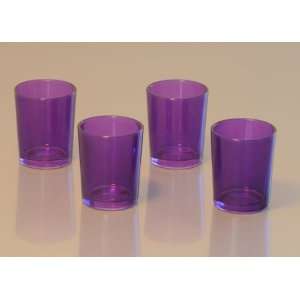  Purple Glass Votive Candle Holders (Set of 12): Home 