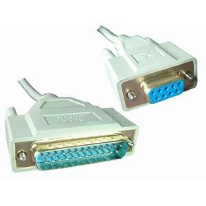  10ft Null Modem Cable Db9f to Db25m Ul Listed