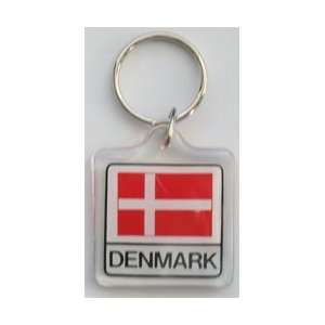  Denmark   Country Lucite Key Ring: Patio, Lawn & Garden