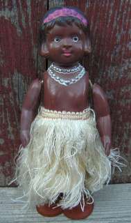  Hawaiian Wind Up Brown Hula Doll Wiggler Made in Occupied Japan  
