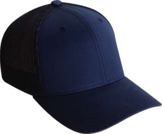 6511 Flexfit Mesh Cotton Trucker Fitted Baseball Blank Plain Hat Cap 