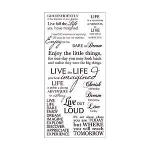  Kaisercraft Rub On Quotes Live; 5 Items/Order: Arts 
